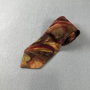Vintage Jerry Garcia Banyan Trees Collection 65 Silk Tie Brown Bronze Art
